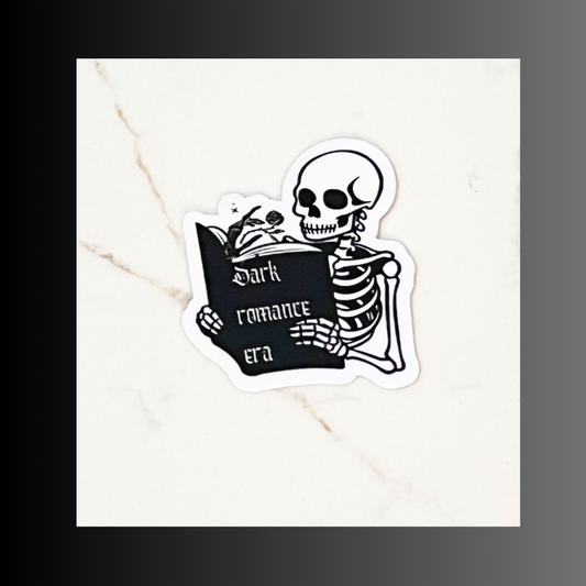 In My Dark Romance Era Skeleton Die Cut Sticker